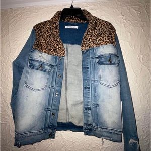 Embellish Jean Jacket Leopard | Size S